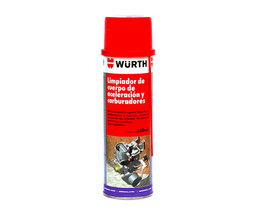 LIMPIADOR DE CUERPO DE ACELERACIÓN Y CARBURADORES WÜRTH 350 ML